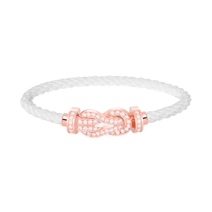 [⭐moonlume]CHANCE LARGE 8 FIGURE BUCKLE FULL DIAMOND BRACELET ROSE GOLD