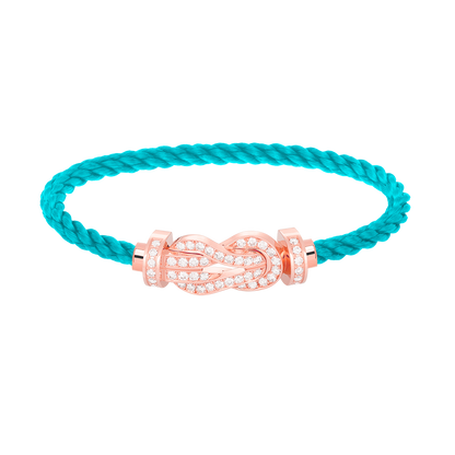 [⭐moonlume]CHANCE LARGE 8 FIGURE BUCKLE FULL DIAMOND BRACELET ROSE GOLD