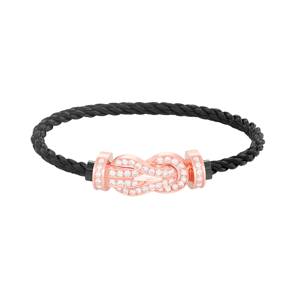 [⭐moonlume]CHANCE LARGE 8 FIGURE BUCKLE FULL DIAMOND BRACELET ROSE GOLD