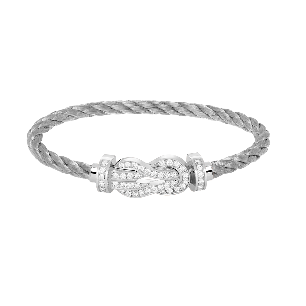 [⭐moonlume]CHANCE LARGE 8 FIGURE BUCKLE FULL DIAMOND BRACELET SILVER