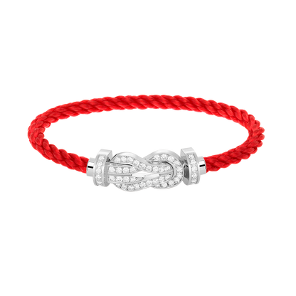 [⭐moonlume]CHANCE LARGE 8 FIGURE BUCKLE FULL DIAMOND BRACELET SILVER