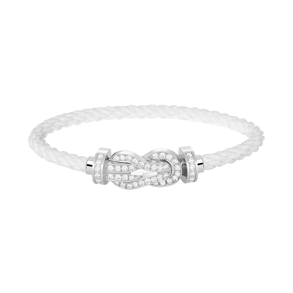 [⭐moonlume]CHANCE LARGE 8 FIGURE BUCKLE FULL DIAMOND BRACELET SILVER
