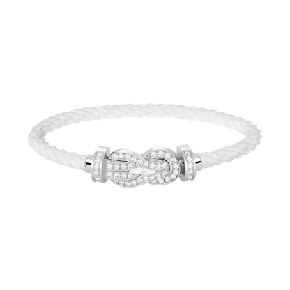 [⭐moonlume]CHANCE LARGE 8 FIGURE BUCKLE FULL DIAMOND BRACELET SILVER