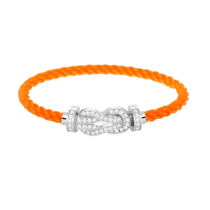 [⭐moonlume]CHANCE LARGE 8 FIGURE BUCKLE FULL DIAMOND BRACELET SILVER