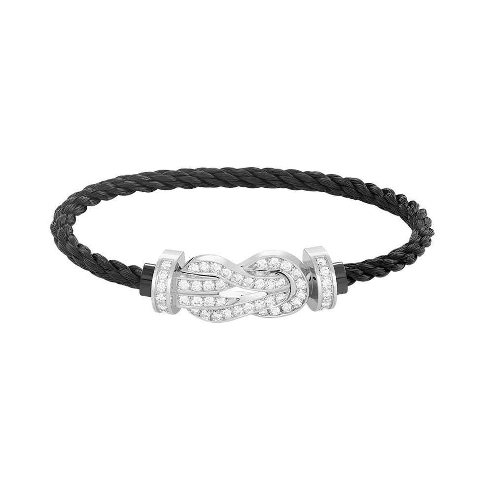 [⭐moonlume]CHANCE LARGE 8 FIGURE BUCKLE FULL DIAMOND BRACELET SILVER