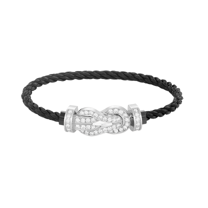 [⭐moonlume]CHANCE LARGE 8 FIGURE BUCKLE FULL DIAMOND BRACELET SILVER