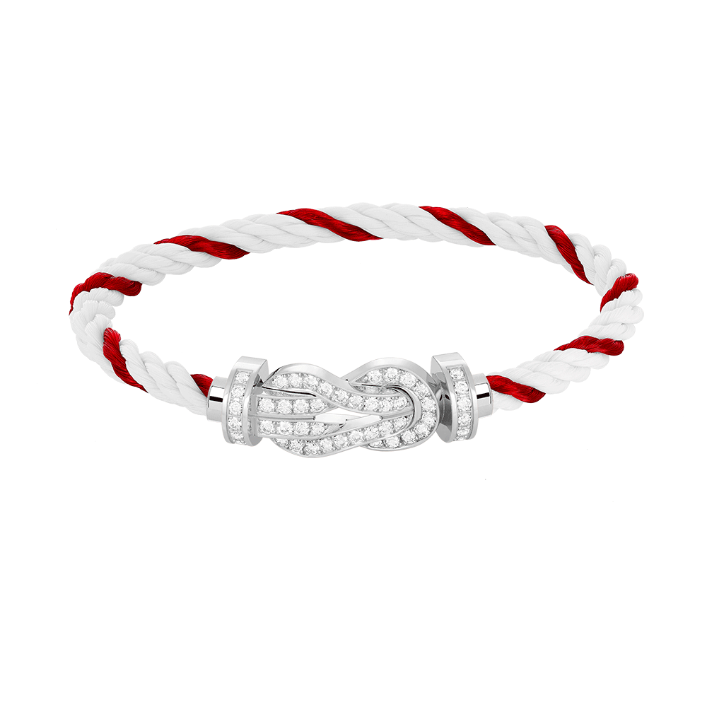 [⭐moonlume]CHANCE LARGE 8 FIGURE BUCKLE FULL DIAMOND BRACELET SILVER