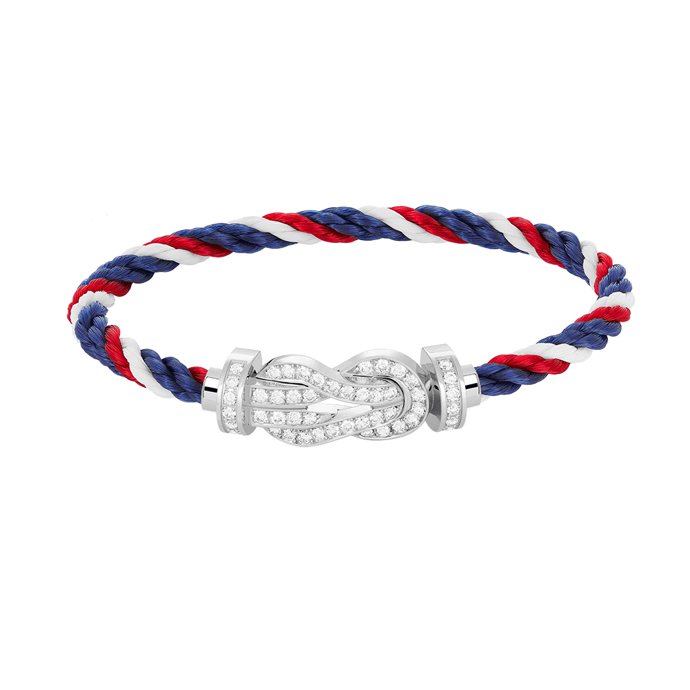 [⭐moonlume]CHANCE LARGE 8 FIGURE BUCKLE FULL DIAMOND BRACELET SILVER