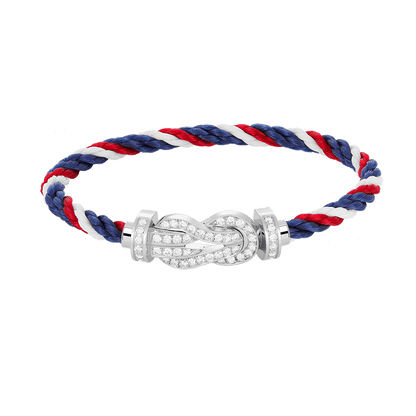 [⭐moonlume]CHANCE LARGE 8 FIGURE BUCKLE FULL DIAMOND BRACELET SILVER