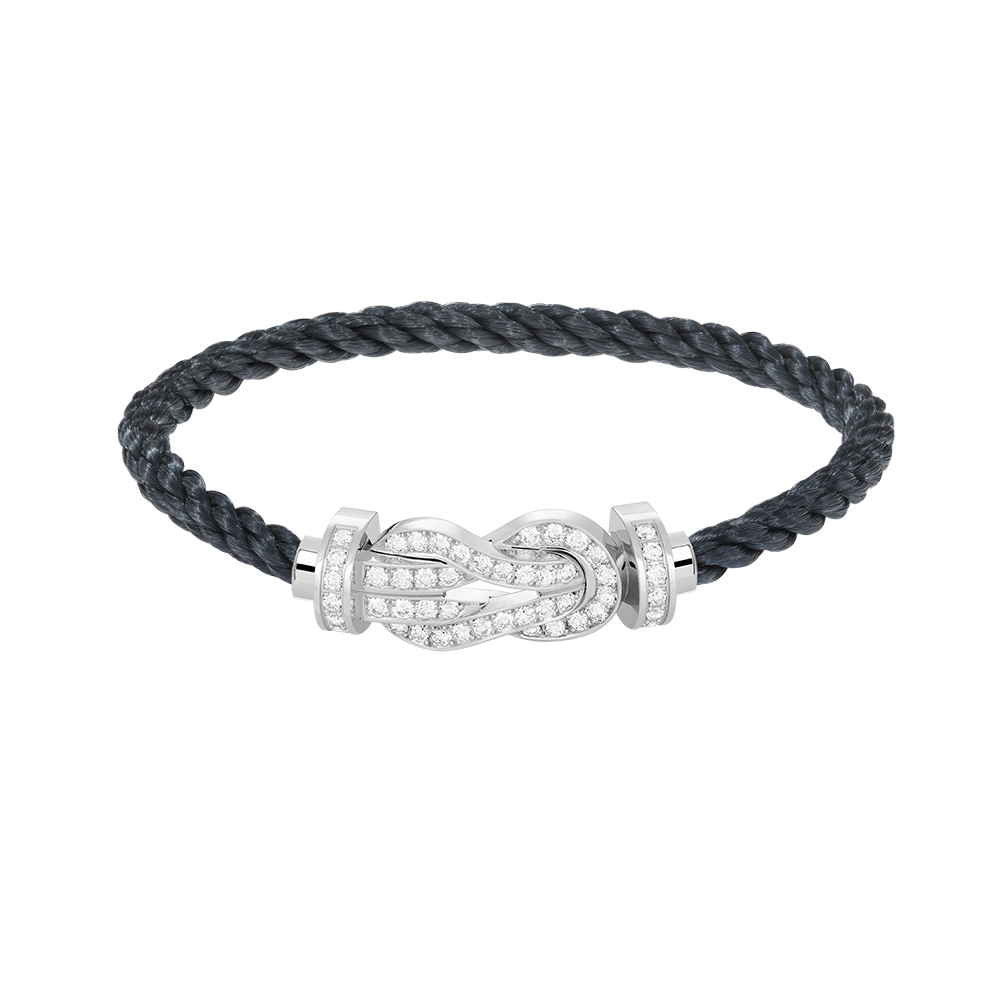 [⭐moonlume]CHANCE LARGE 8 FIGURE BUCKLE FULL DIAMOND BRACELET SILVER