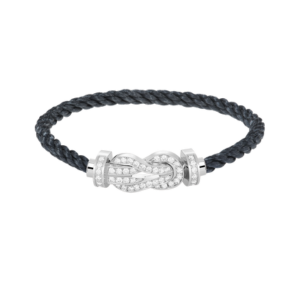 [⭐moonlume]CHANCE LARGE 8 FIGURE BUCKLE FULL DIAMOND BRACELET SILVER
