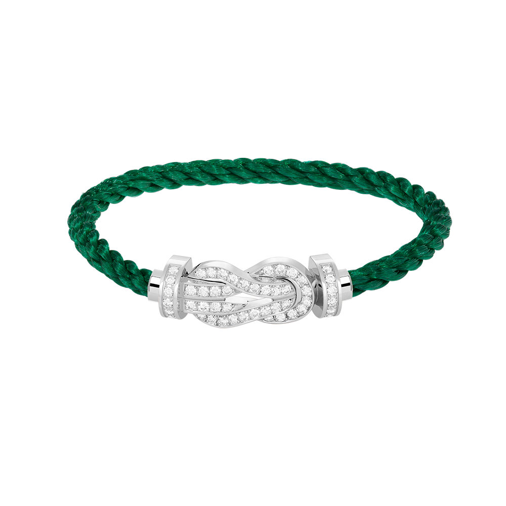 [⭐moonlume]CHANCE LARGE 8 FIGURE BUCKLE FULL DIAMOND BRACELET SILVER