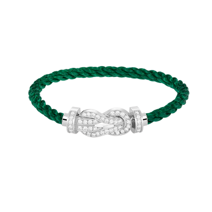 [⭐moonlume]CHANCE LARGE 8 FIGURE BUCKLE FULL DIAMOND BRACELET SILVER
