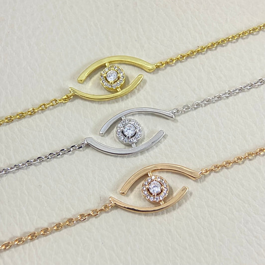 [⭐moonlume]Demo Eye Pave-Set Diamond Bracelet