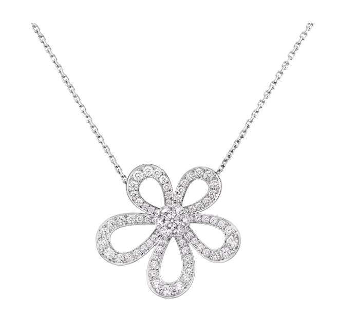 [⭐moonlume]FLOWERLACE NECKLACE FULL DIAMONDS