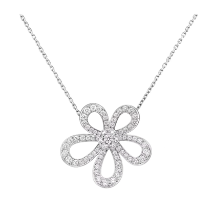[⭐moonlume]FLOWERLACE NECKLACE FULL DIAMONDS