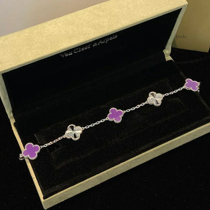 [⭐moonlume] CLOVER 5 MOTIF VIOLET BRACELET COLLECTION