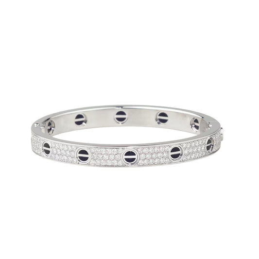 [⭐moonlume]LOVE BRACELET 6.1MM DIAMOND-PAVED CERAMIC