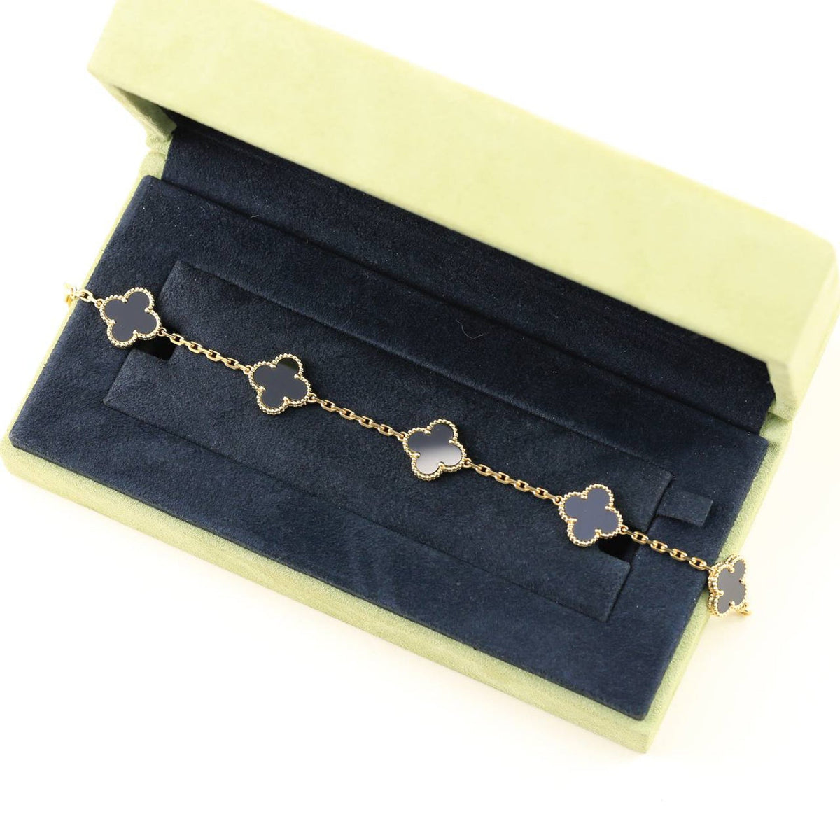 [⭐moonlume] CLOVER 5 MOTIF ONYXS BRACELET COLLECTION
