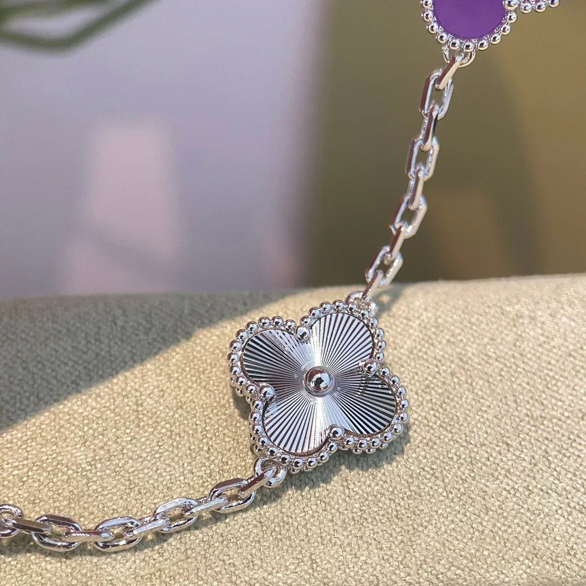 [⭐moonlume] CLOVER 5 MOTIF VIOLET BRACELET COLLECTION