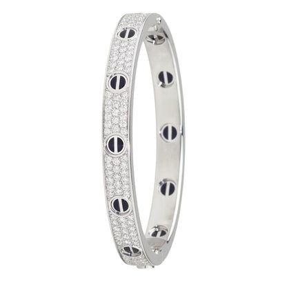 [⭐moonlume]LOVE BRACELET 6.1MM DIAMOND-PAVED CERAMIC