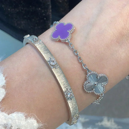 [⭐moonlume] CLOVER 5 MOTIF VIOLET BRACELET COLLECTION