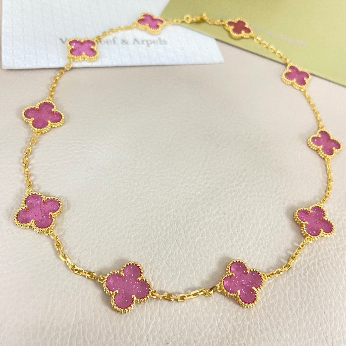 [⭐moonlume]CLOVER 10 MOTIFS  NEW BUBBLE PINK ENAMEL