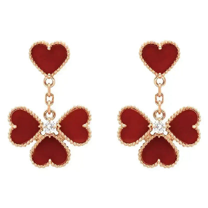 [⭐moonlume]SWEET CLOVER CARNELIAN EARRINGS