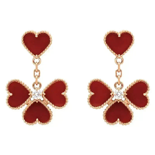 [⭐moonlume]SWEET CLOVER CARNELIAN EARRINGS