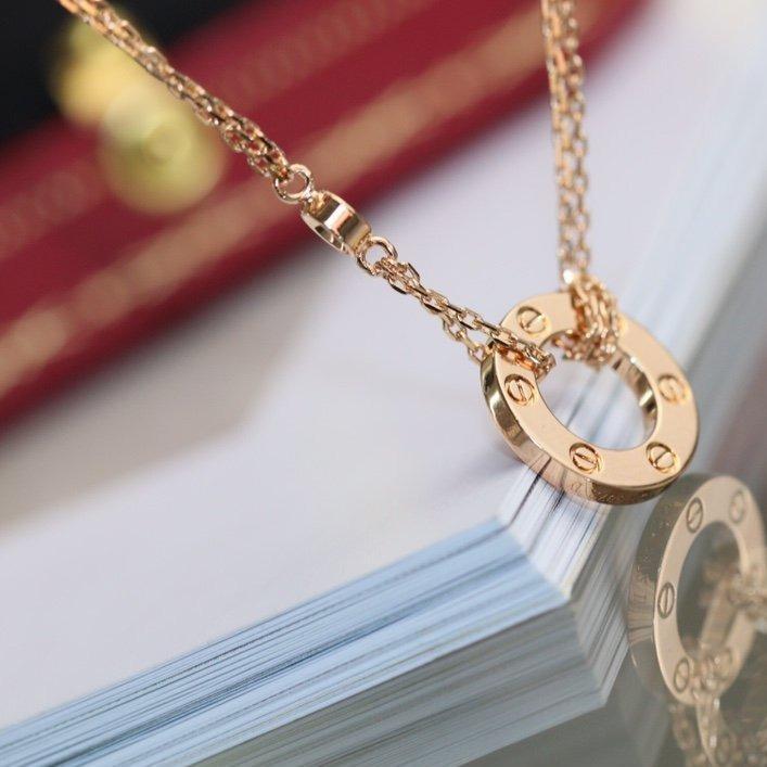 [⭐moonlume]LOVE NECKLACE ADJUSTABLE ROSE GOLD 2 DIAMOND