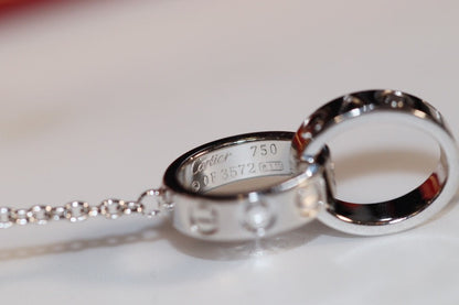 [⭐moonlume]LOVE NECKLACE PINK GOLD AND SILVER