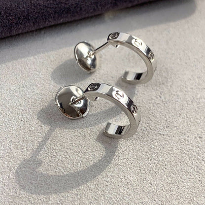[⭐moonlume]LOVE EARRINGS 2.65MM SILVER
