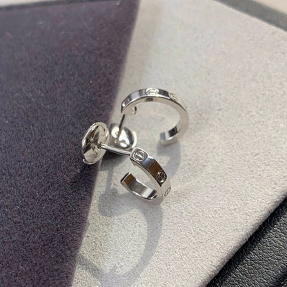 [⭐moonlume]LOVE EARRINGS 2.65MM SILVER