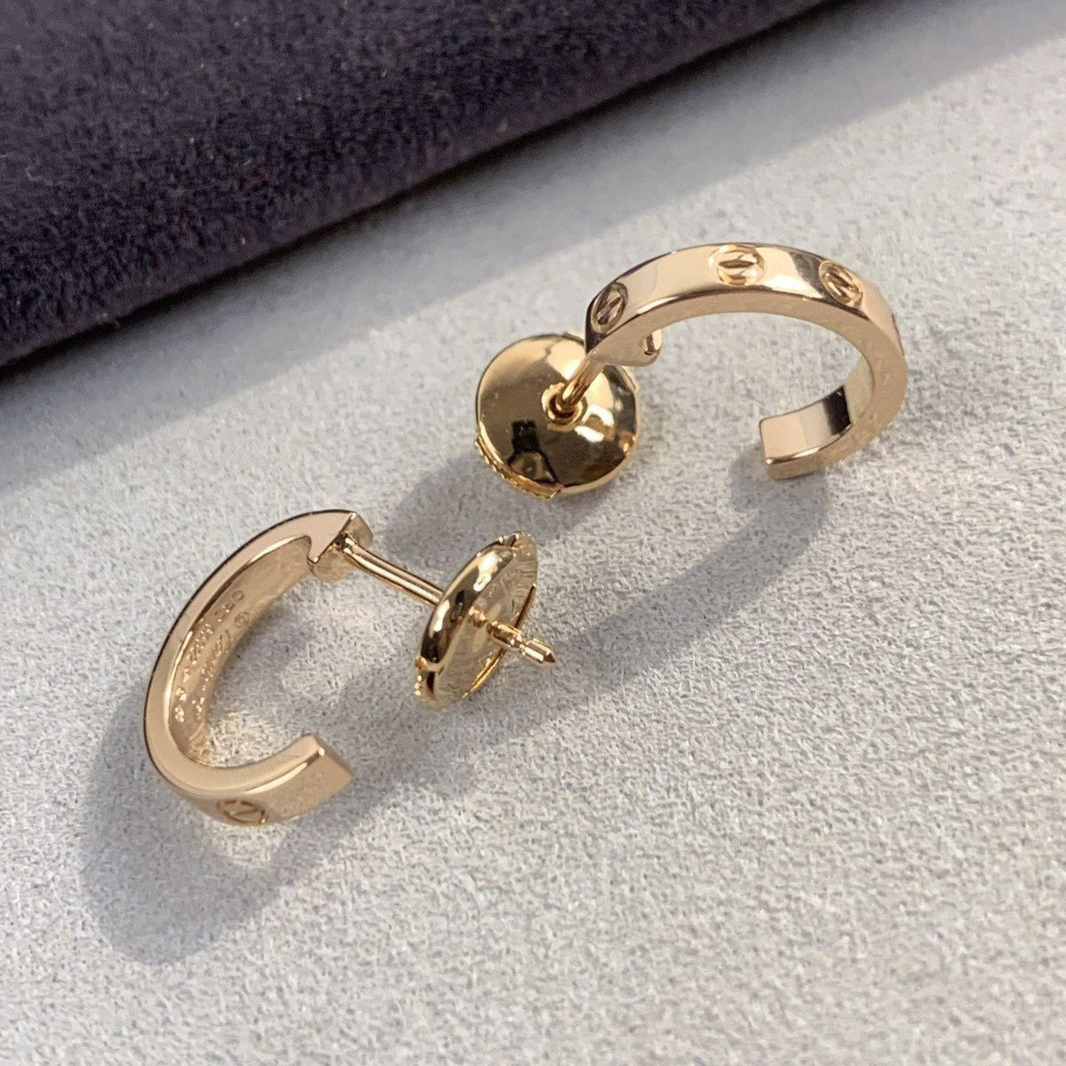 [⭐moonlume]LOVE EARRINGS 2.65MM PINK GOLD