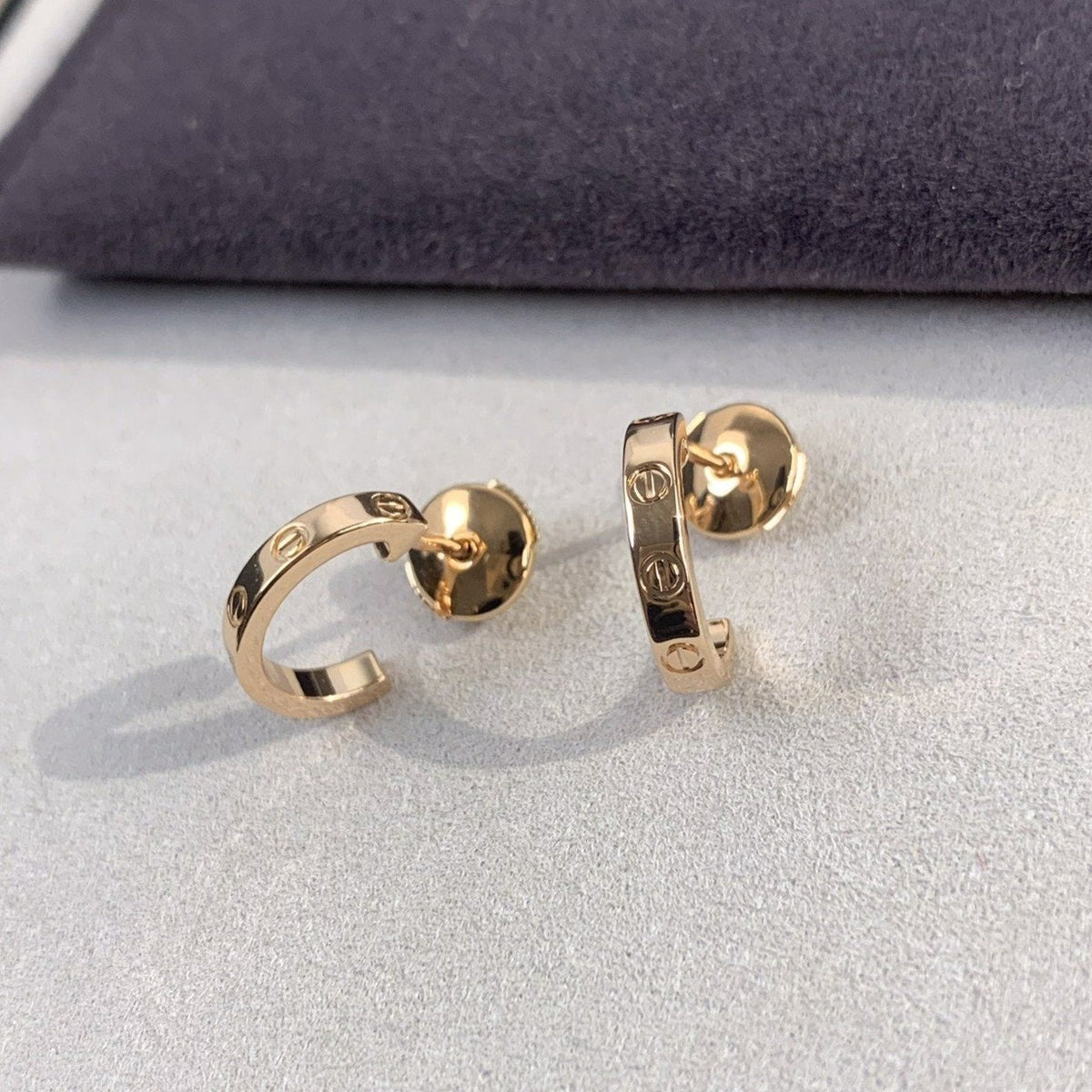 [⭐moonlume]LOVE EARRINGS 2.65MM PINK GOLD