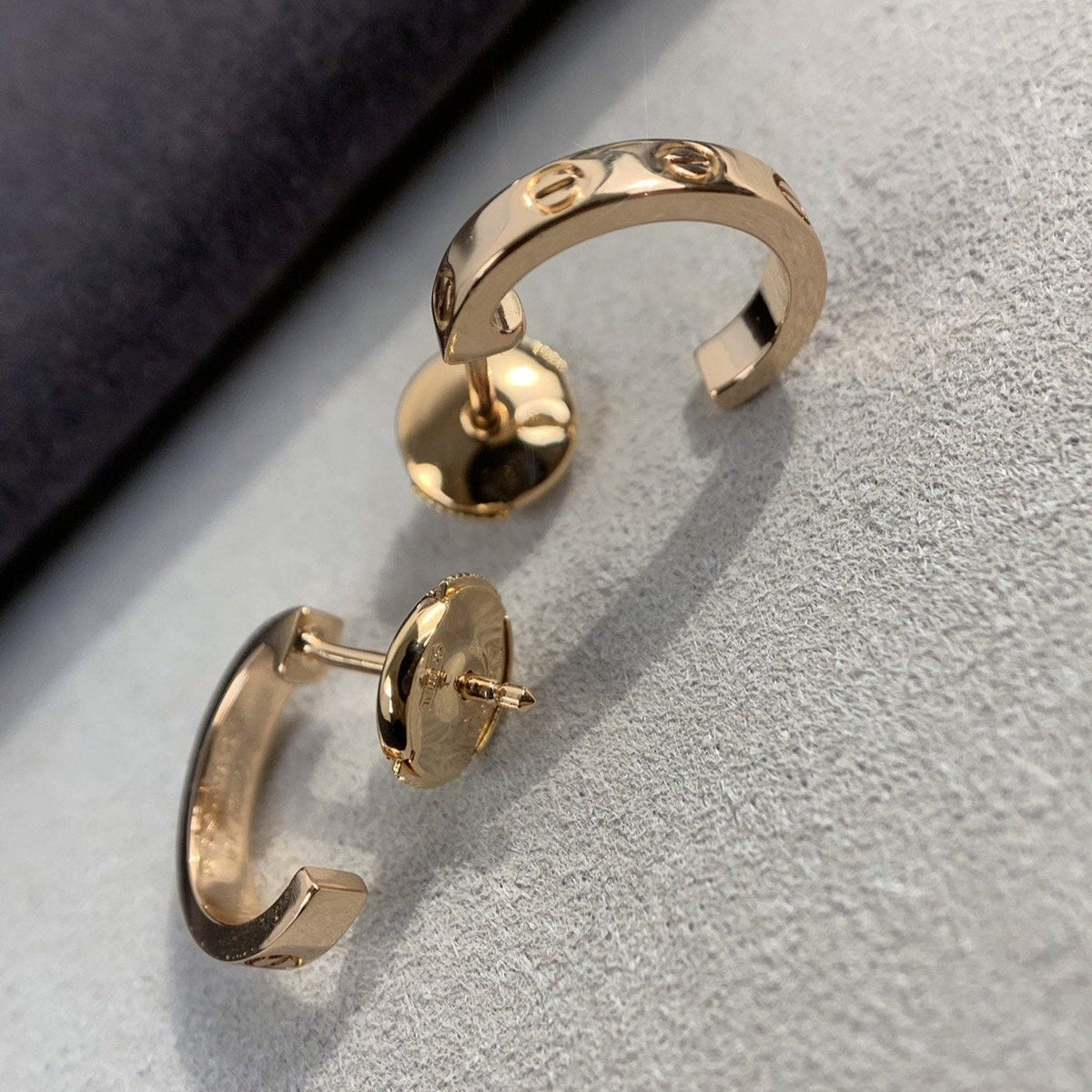 [⭐moonlume]LOVE EARRINGS 2.65MM PINK GOLD