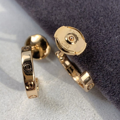 [⭐moonlume]LOVE EARRINGS 2.65MM PINK GOLD