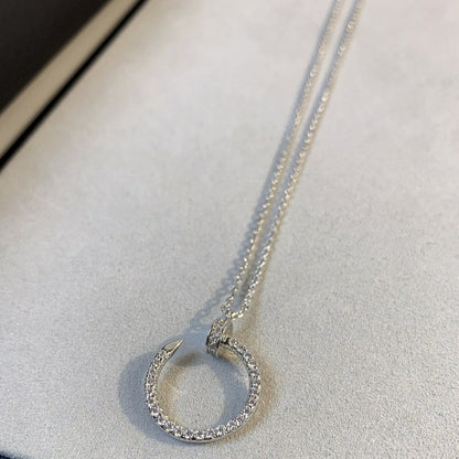 [⭐moonlume]JUSTE NECKLACE SILVER DIAMONDS