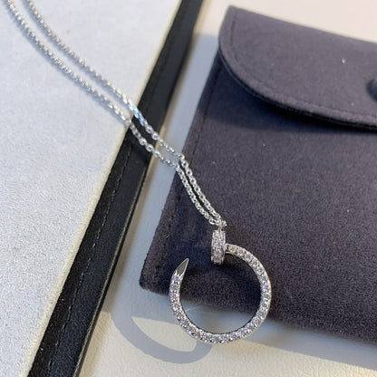 [⭐moonlume]JUSTE NECKLACE SILVER DIAMONDS