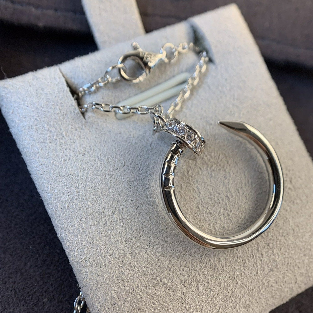 [⭐moonlume]JUSTE NECKLACE SILVER DIAMONDS