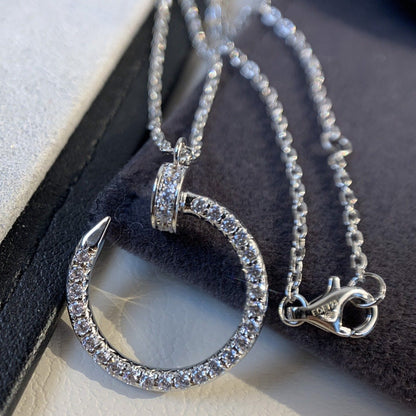 [⭐moonlume]JUSTE NECKLACE SILVER DIAMONDS