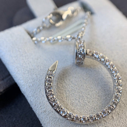 [⭐moonlume]JUSTE NECKLACE SILVER DIAMONDS