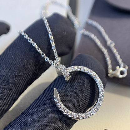 [⭐moonlume]JUSTE NECKLACE SILVER DIAMONDS
