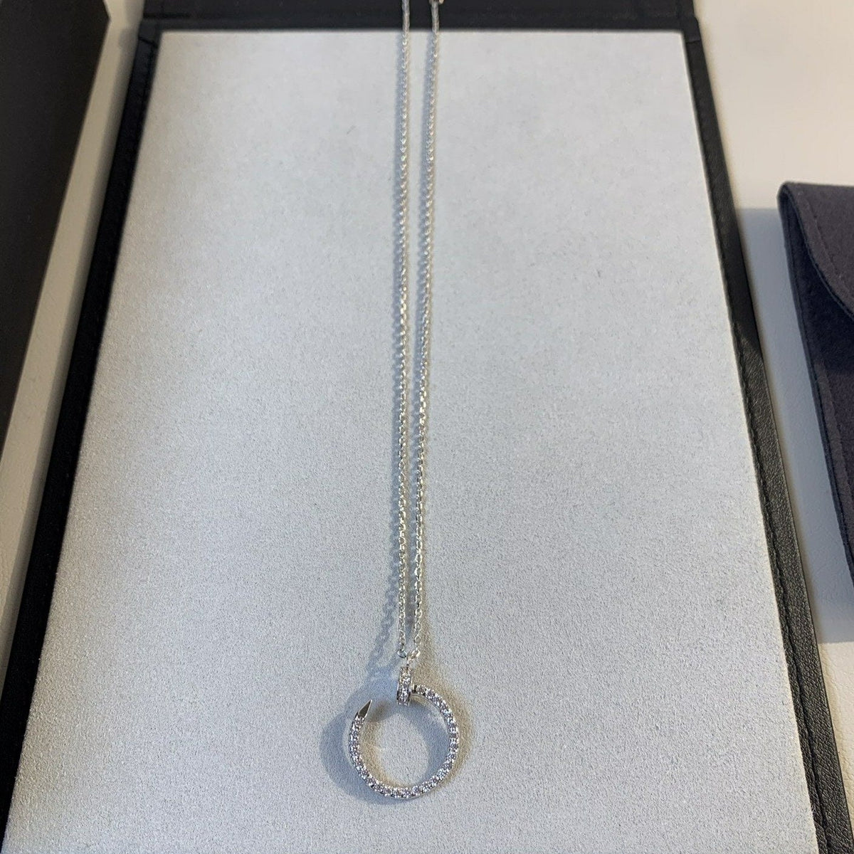 [⭐moonlume]JUSTE NECKLACE SILVER DIAMONDS