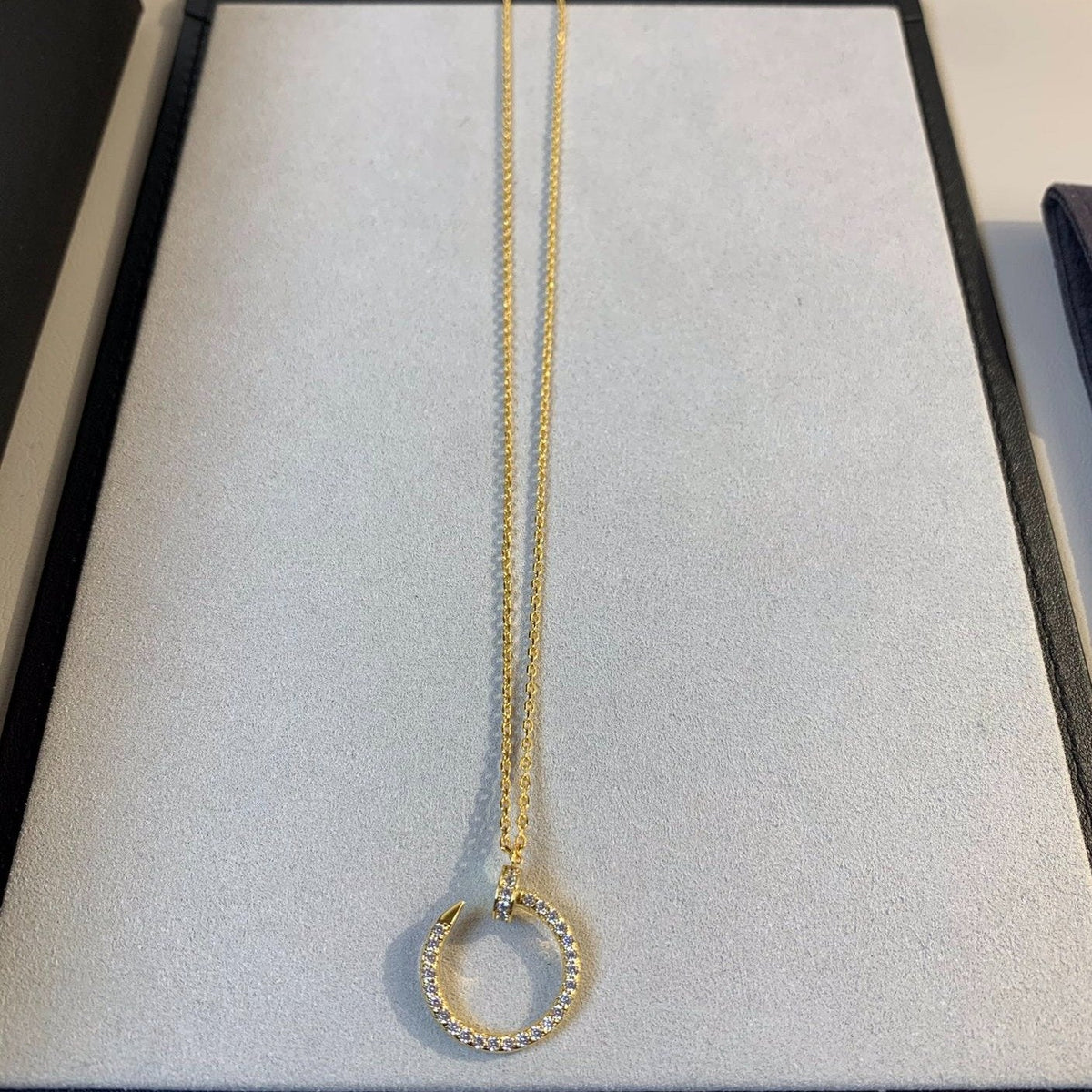 [⭐moonlume]JUSTE NECKLACE GOLD DIAMONDS