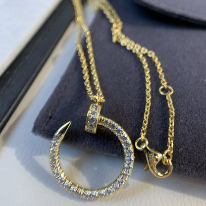 [⭐moonlume]JUSTE NECKLACE GOLD DIAMONDS