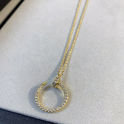 [⭐moonlume]JUSTE NECKLACE GOLD DIAMONDS