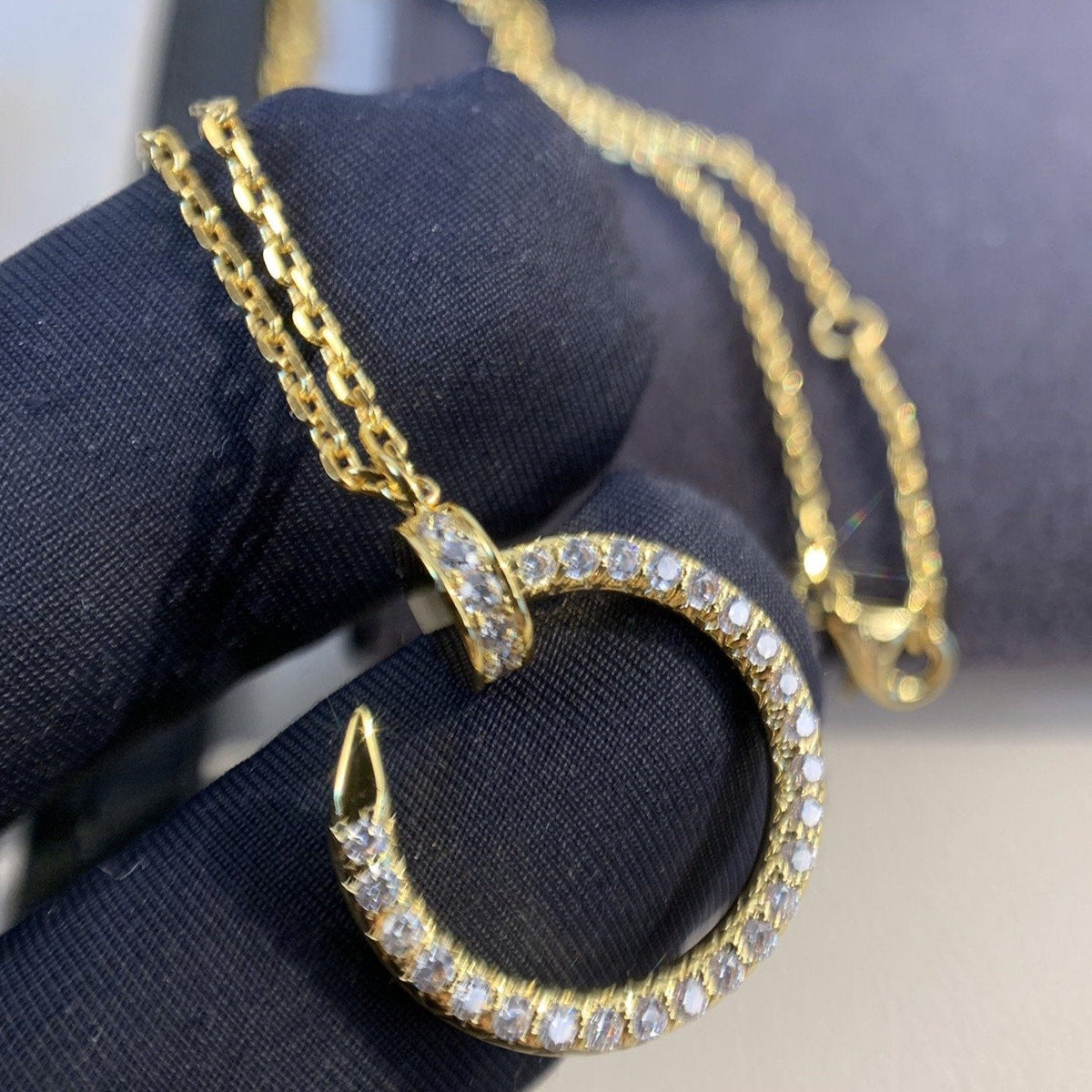 [⭐moonlume]JUSTE NECKLACE GOLD DIAMONDS