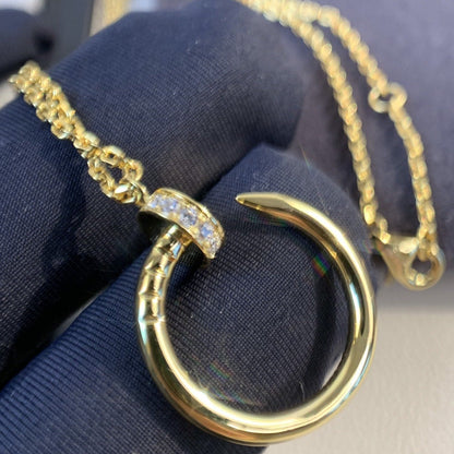 [⭐moonlume]JUSTE NECKLACE GOLD DIAMONDS