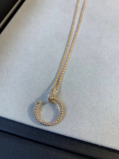 [⭐moonlume]JUSTE NECKLACE PINK GOLD DIAMONDS